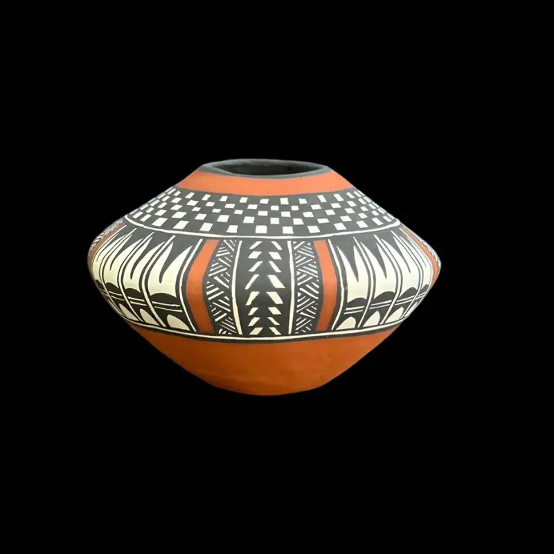 Acoma Hand-Coiled Pottery Bowl By Sandra Victorino 1