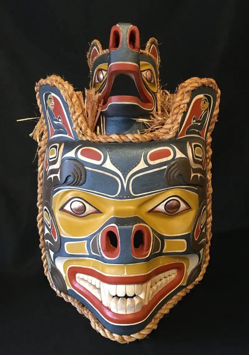 Bear Mother Spirit Mask Carved By Randy Stiglitz 1
