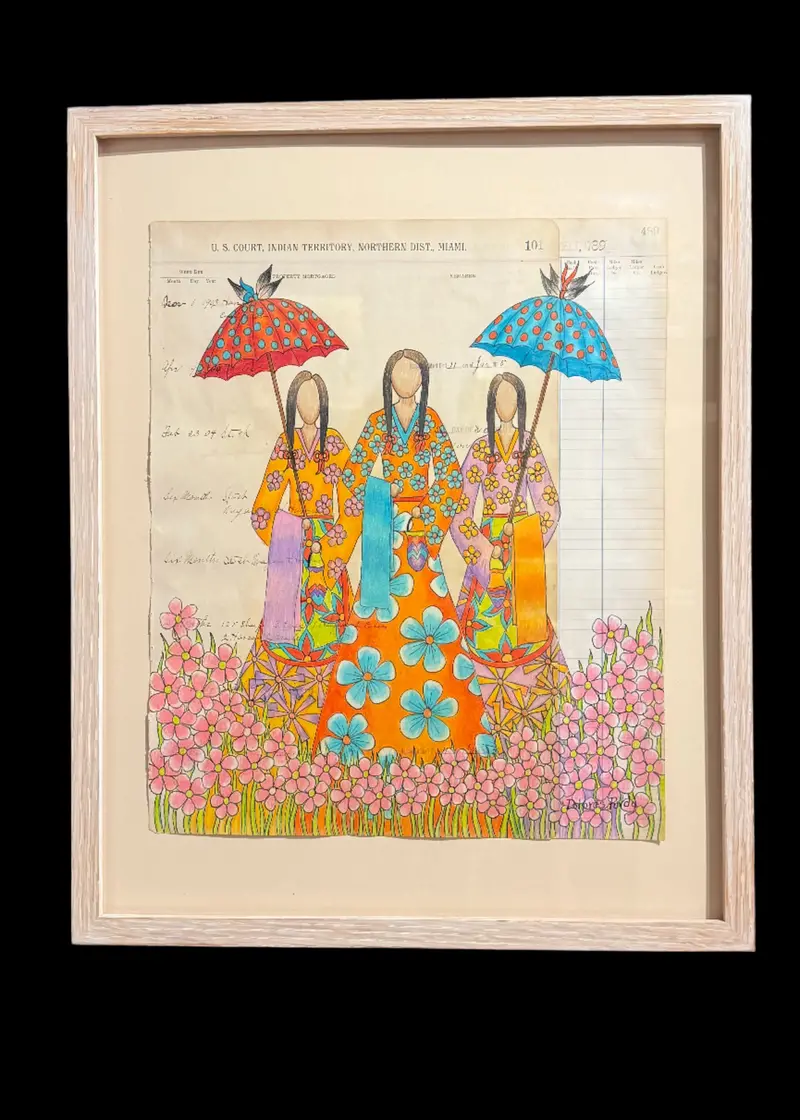 Caddo Sisters Ceramic Sculpture By Dolores Purdy 1