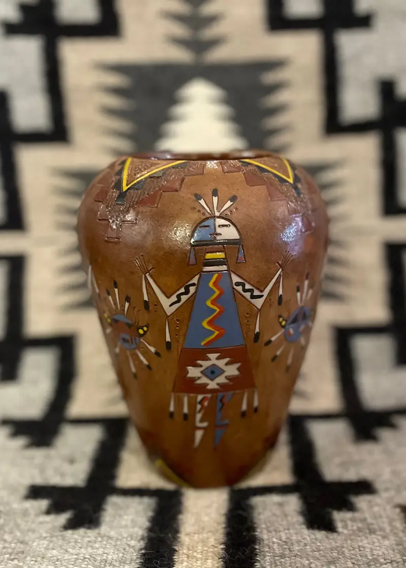 Collaborative Navajo Pottery Jar By Nancy Ann Chilly Yazzie And Jackson Yazzie 1