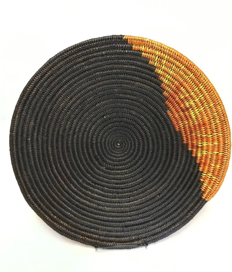 Eclipse Pattern Navajo Woven Basket By Angelina Holiday 1