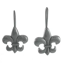 Elegant Fleur-De-Lis Enamel Earrings 1