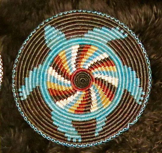 Elsie Holiday Navajo Sea Turtle Coiled Basket 1