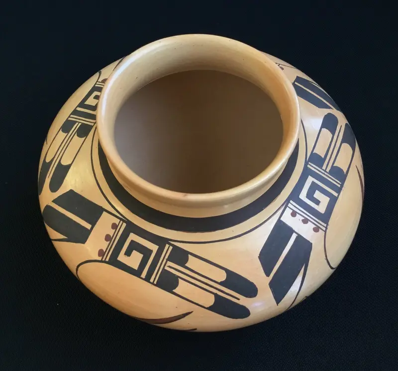 Fawn Navasie Traditional Hopi Polychrome Ceramic Pot 1