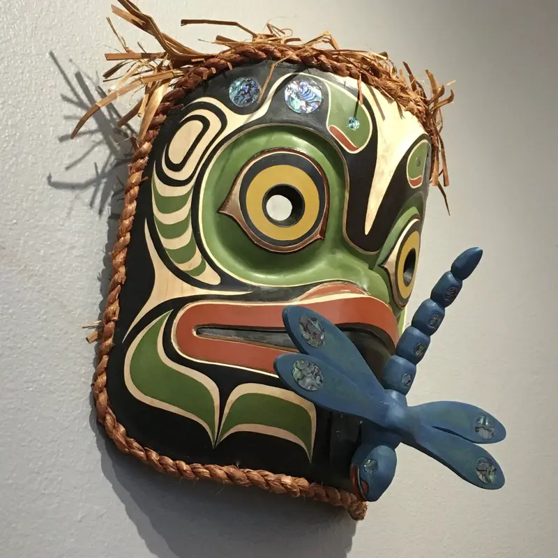 Frog And Dragonfly Ceremonial Mask By Ryan Morin 1