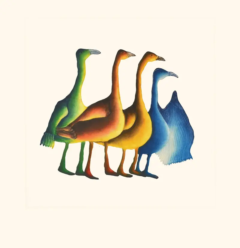 Gaggle Of Geese Limited Edition Print – Cape Dorset 2020 By Pitaloosie Saila 1