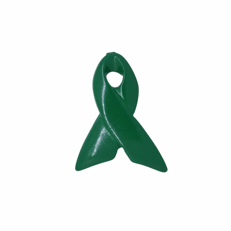 Green Awareness Ribbon Enamel Pin 1