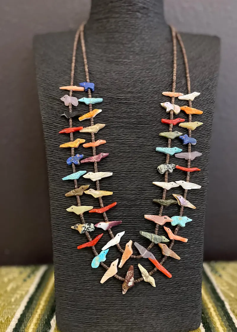 Handcrafted Bears And Birds Fetish Necklace By Rosita Kaamasee 1