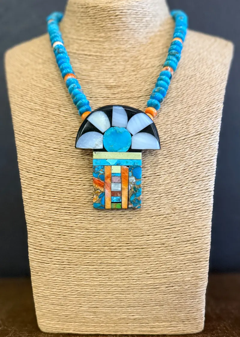 Mosaic Figural Inlay Necklace Featuring Animal Motifs By Mary L. Tafoya 1
