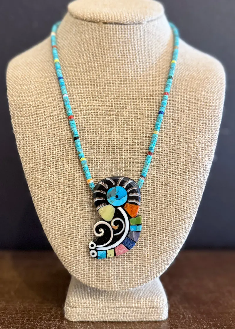 Mysterious Being Sterling Silver Necklace By Mary L. Tafoya 1