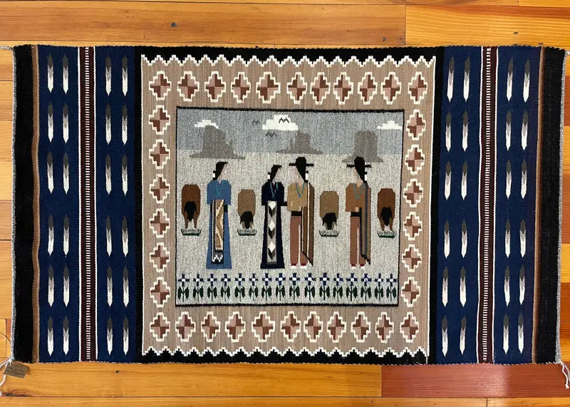 Navajo Marriage Ceremony Rug By Ursula Begay 1