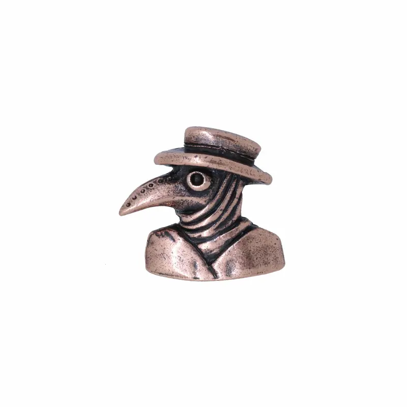 Plague Doctor Illustration Copper Lapel Pin 1