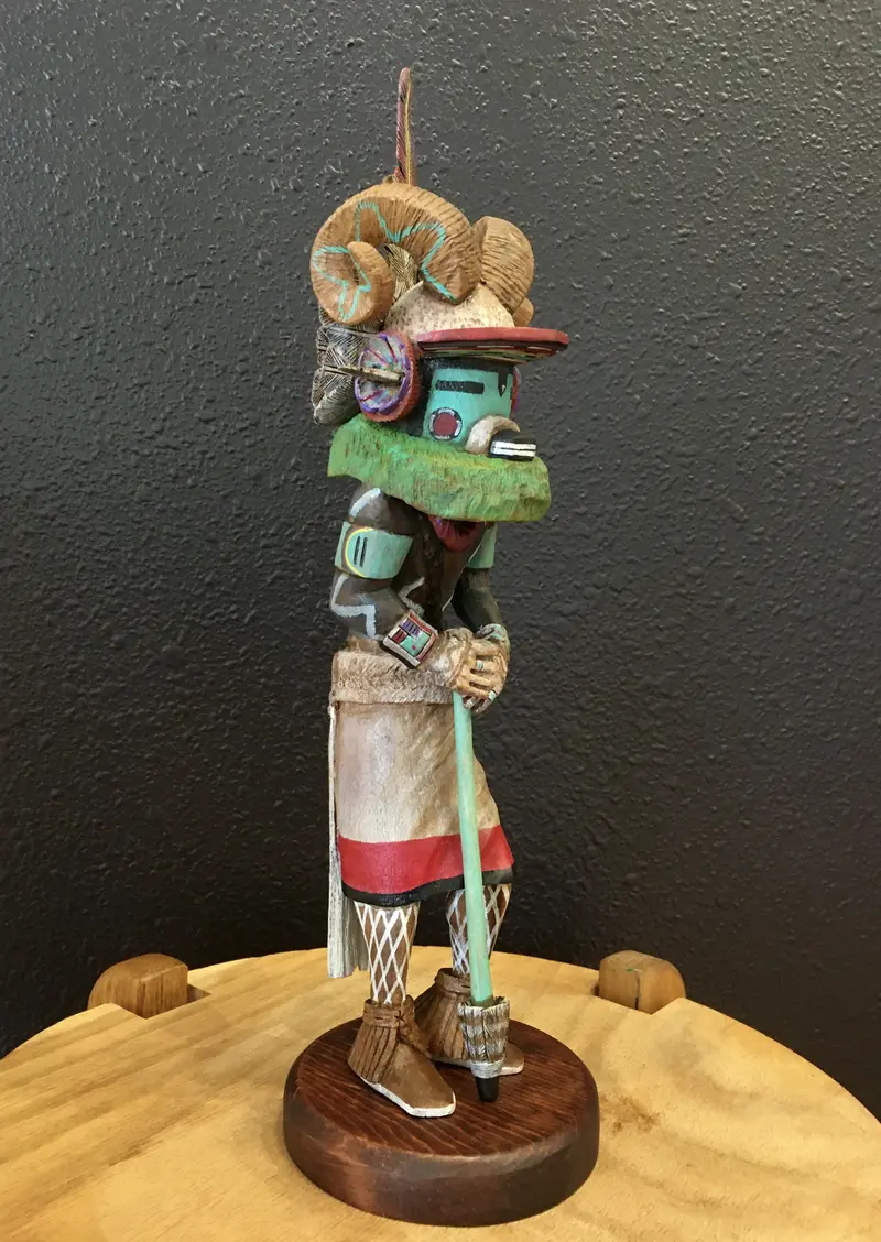 Ram Kachina Doll – Bradford Kaye Hopi Carving 1