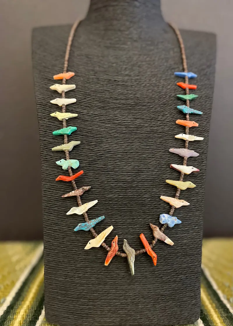 Rosita Kamaasee'S Zuni Bears And Birds Single-Strand Fetish Necklace 1