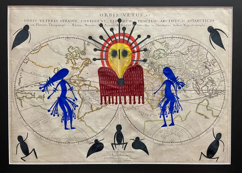 Spirit World Vignettes: 1679 World Map By Trinta Bundamurra 1