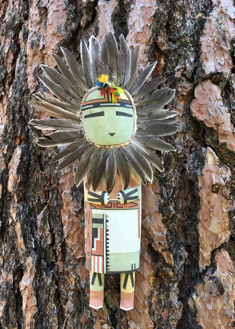 Sunface Kachina Doll (Unique Variation) By Cory Ahownewa 1