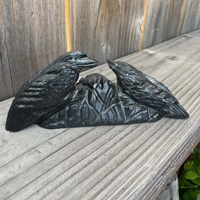 Tony Mackel'S Two Resting Ravens Fetish Pair 1