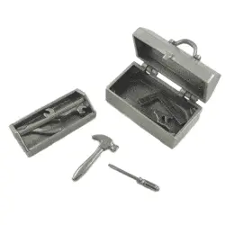 Toolbox-Style Pewter Storage Box 1